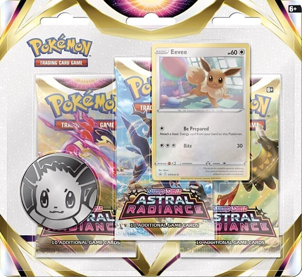 Pokémon TCG Astral Radiance 3 Pack Blister - Eevee (FREE SHIPPING✔️)