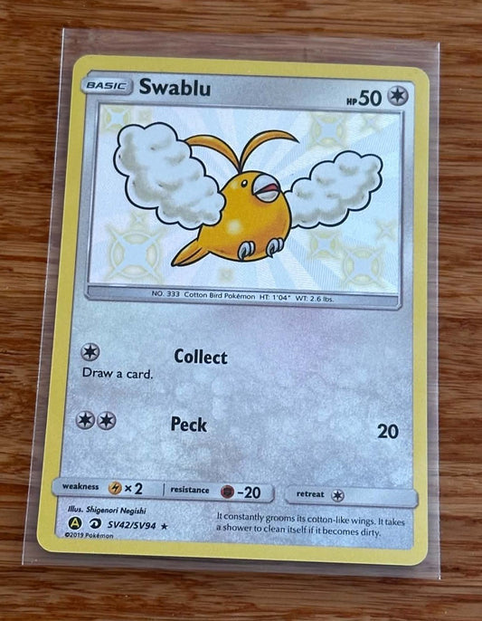 Swablu - SV42/SV94 - Shiny Rare SV42/SV94 - NM/M - Pokemon TCG - Hidden Fates