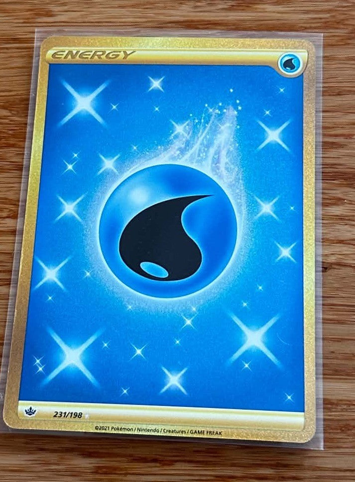 Water Energy - 231/198 - Gold Secret Rare - NM/M - Pokemon TCG - Chilling Reign
