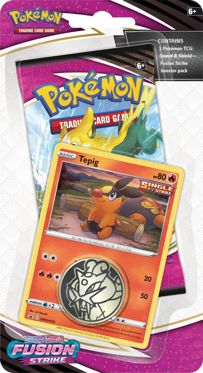 Pokémon TCG Fusion Strike Checklane Blister - Tepig (FREE SHIPPING✔️)