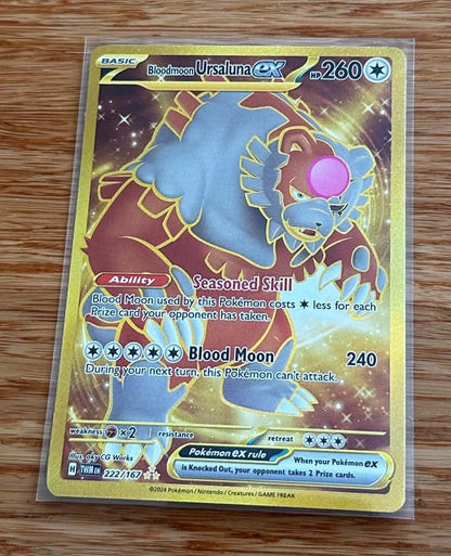 Bloodmoon Ursaluna ex - 222/167 - Gold Secret Rare - NM/M - Pokemon TCG