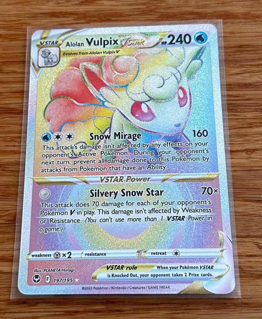 Alolan Vulpix VSTAR - 197/195 - Secret Rare - NM/M - Pokemon TCG - English
