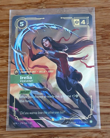 Irelia - Fervent - 174/166 - Overnumbered - NM/M - Riftbound TCG - Vendetta