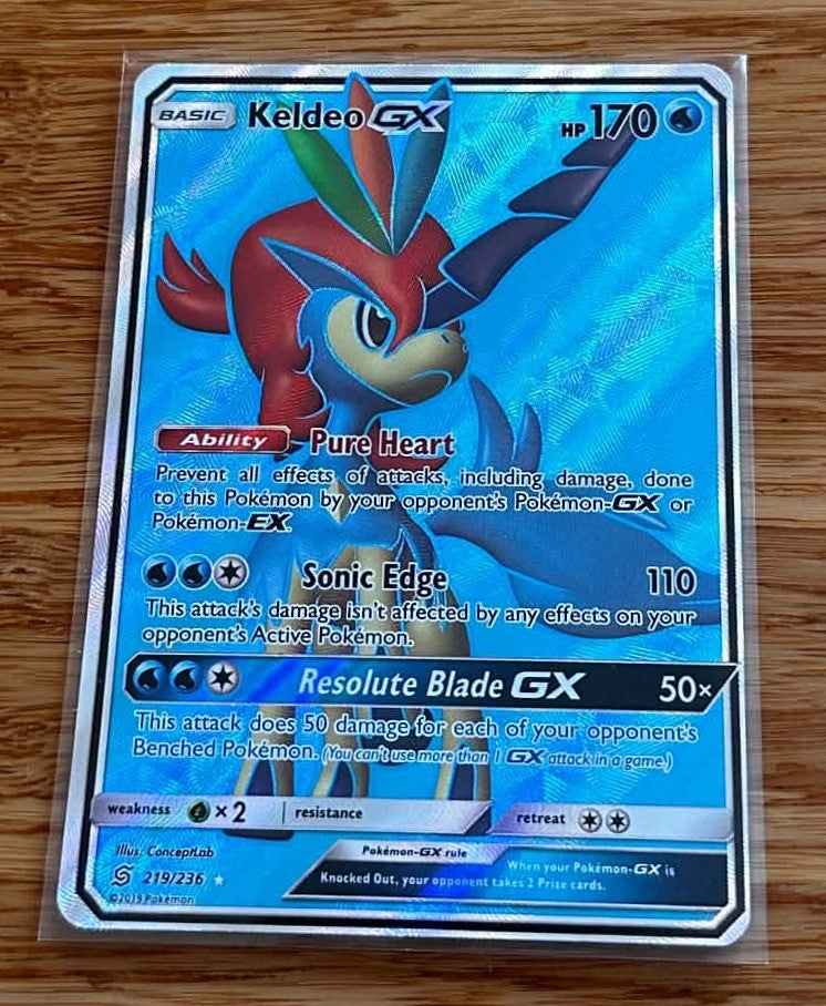 Keldeo GX - 219/236 - Ultra Rare - LP - Pokemon TCG - Unified Minds - English