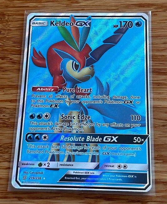 Keldeo GX - 219/236 - Ultra Rare - LP - Pokemon TCG - Unified Minds - English