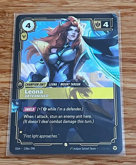 Leona - Determined - 238a/298 - Alternate Art - NM/M - Riftbound TCG - Origins