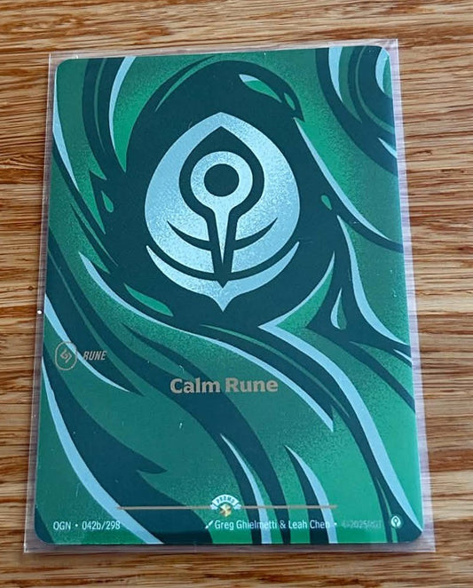 Calm Rune - 042b - Alternate Art - NM/M - Riftbound TCG - Nexus Night Promos