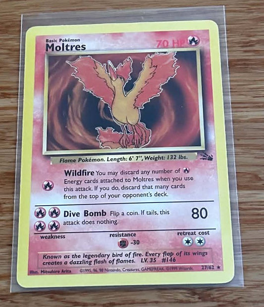 Moltres - 27/62 - LP - Pokemon TCG - Fossil - English
